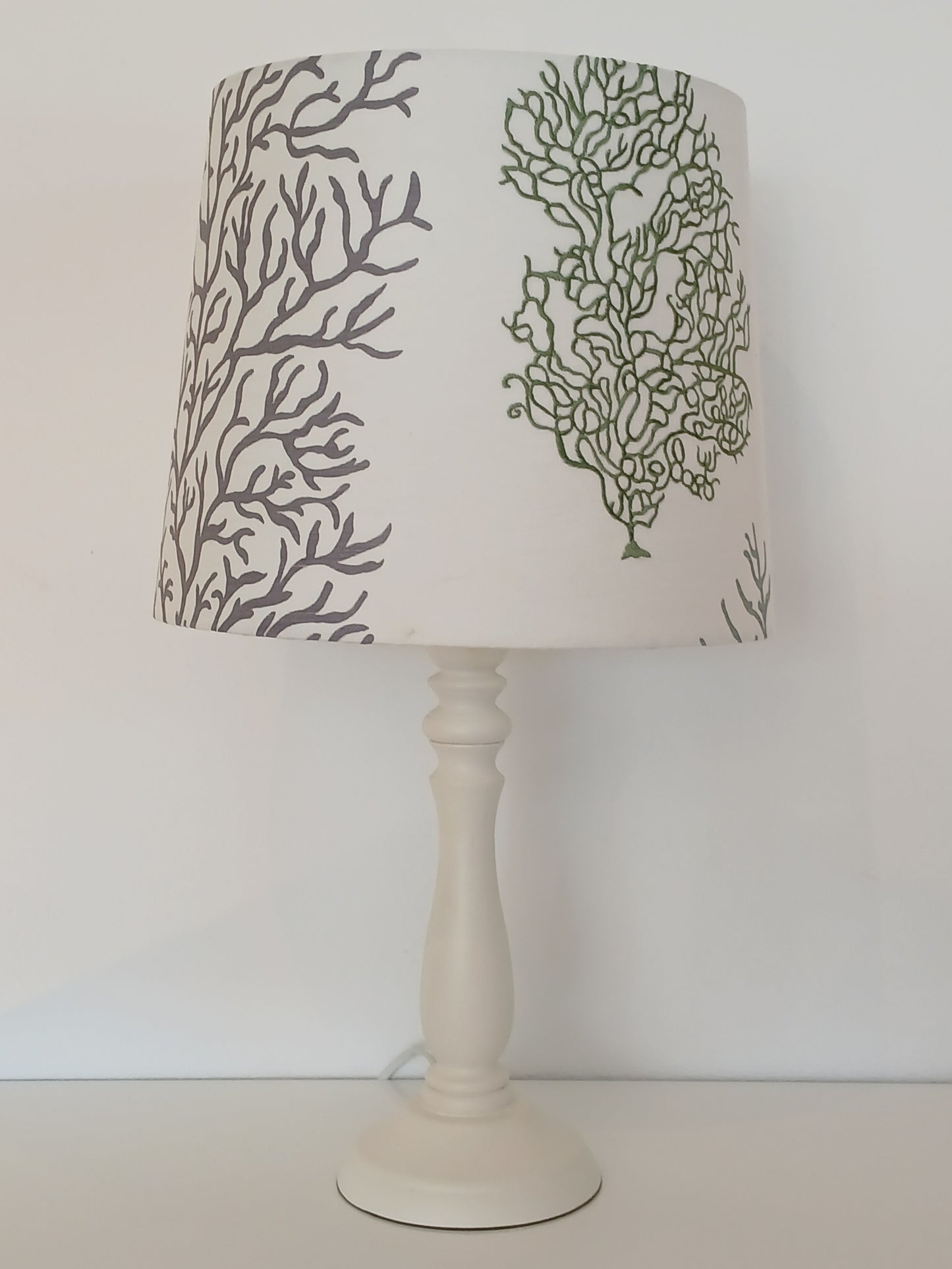 30cm Empire Lampshade in Coral Reef Teal & Mauve