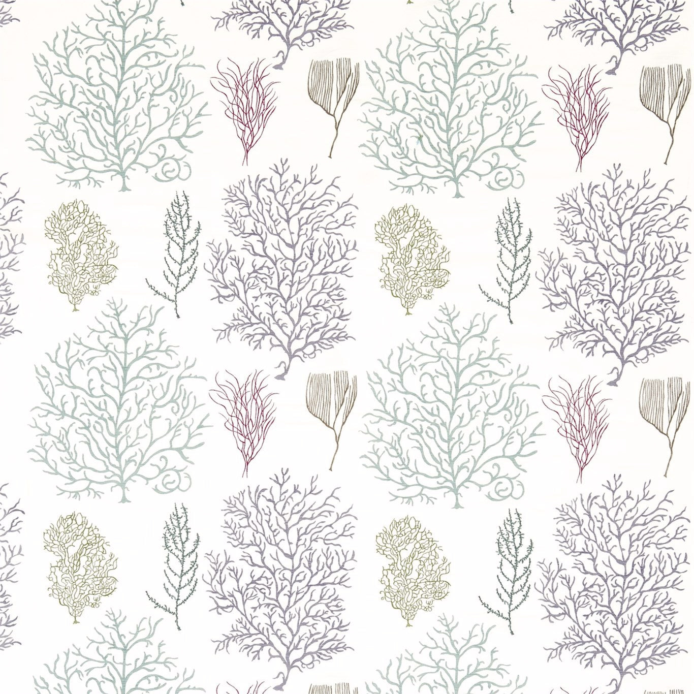 30cm Empire Lampshade in Coral Reef Teal & Mauve