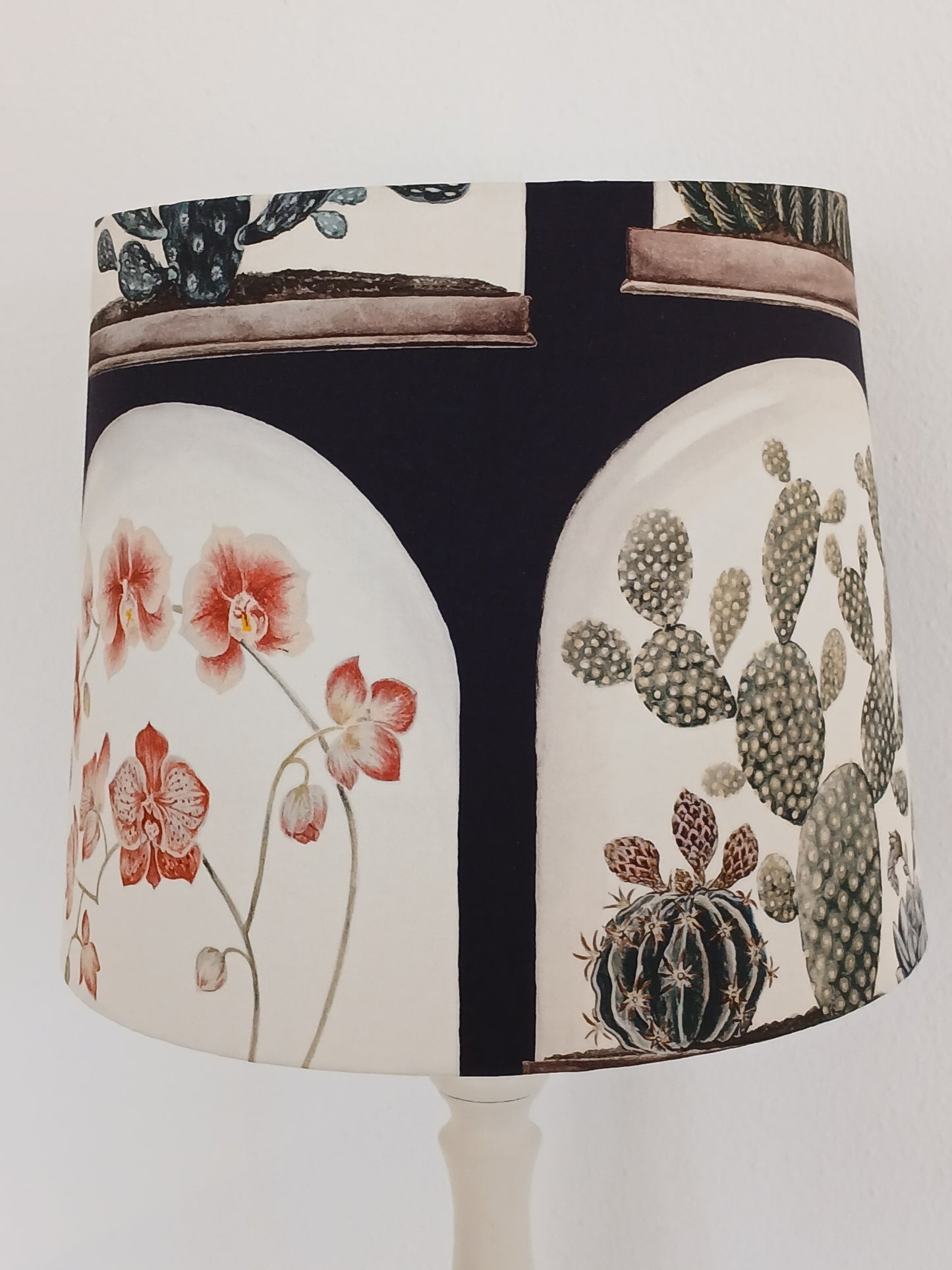 30cm Empire Lampshade in Terrariums Ink & Papaya